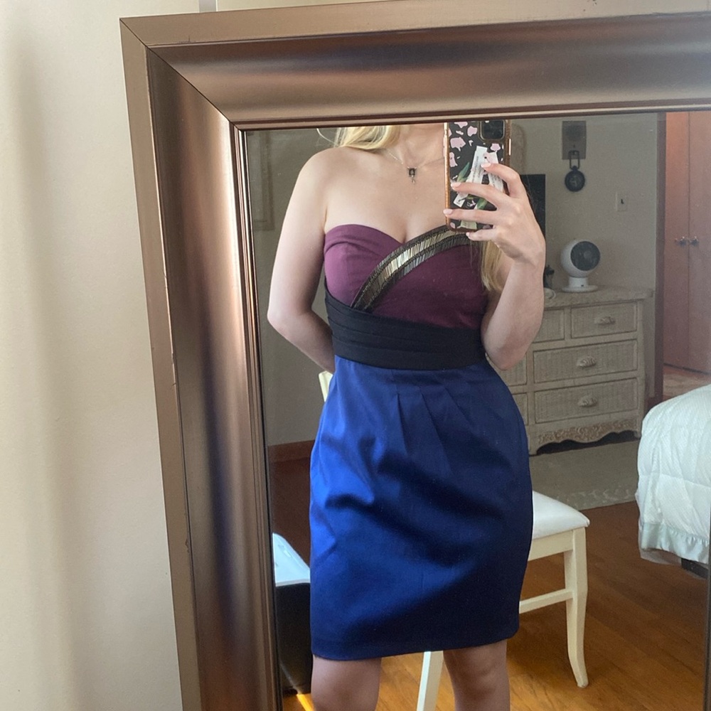 RARE decode 1.8 strapless formal mini dress